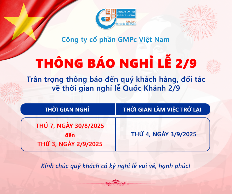 Thông báo Lịch nghỉ lễ Quốc Khánh 2/9/2025