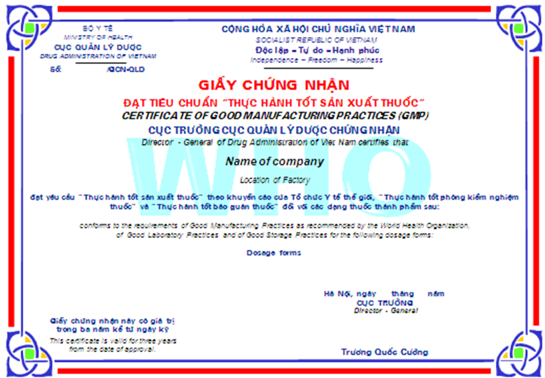 Quy trình kiểm tra và cấp giấy chứng nhận “Thực hành tốt sản xuất thuốc”