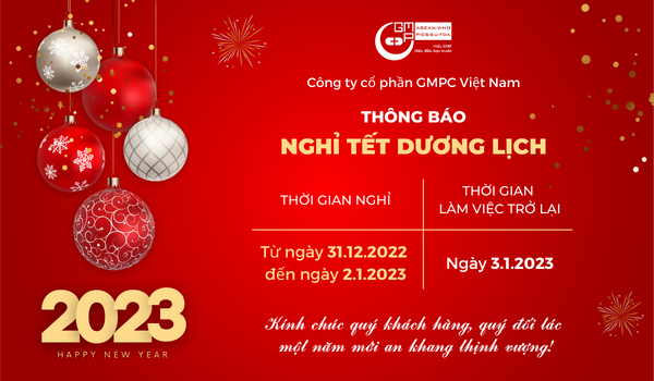Thông báo lịch nghỉ tết Dương Lịch 2023