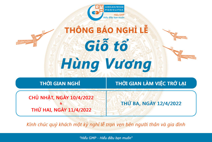 Thông báo lịch nghỉ lễ giỗ tổ Hùng Vương năm 2022